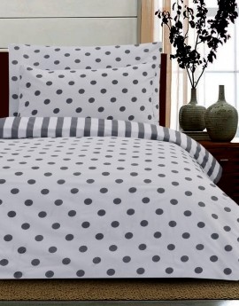 Lenjerie pat 3 piese, bumbac 100% ,1 persoana, JASMINE